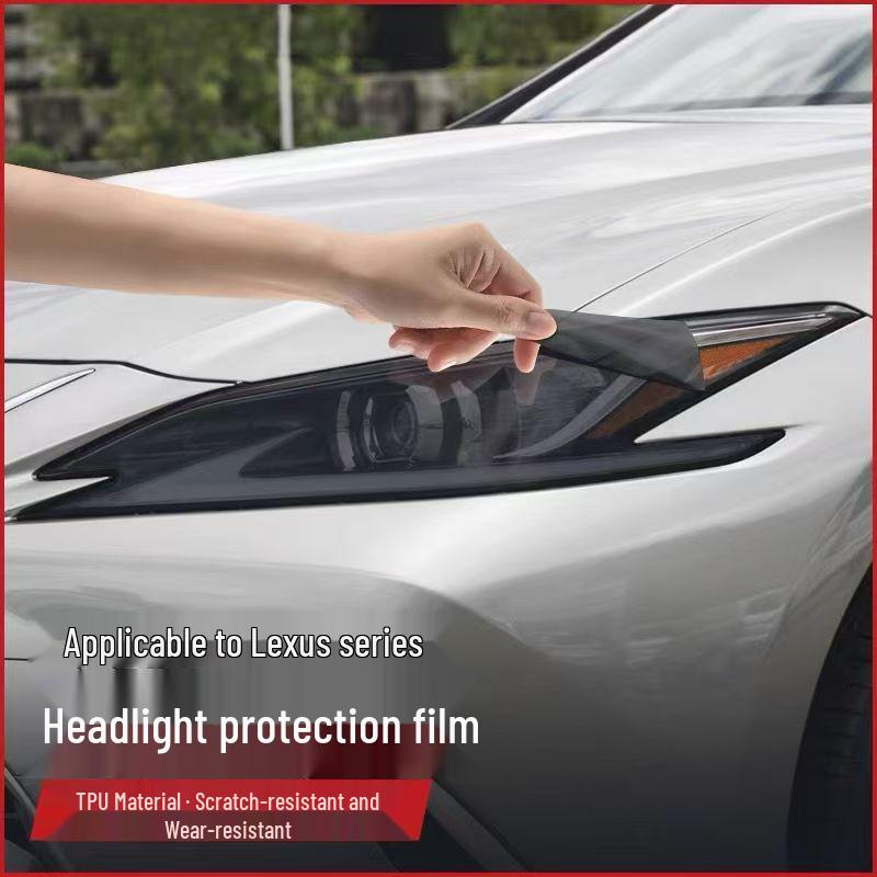 Compatible Smoked Headlight Film for Lexus ES200/IS/NX200/RX300 - Light-Controlled Color-Changing