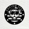 Unique Tailorable Metal Dog Face Wall Art Add Custom Text Reusable Outdoor Hanging Pet Home Gift Star Design