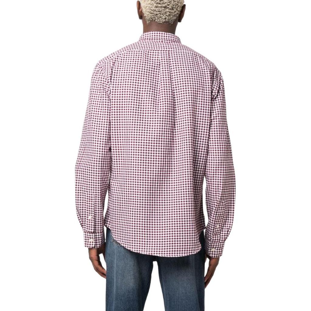 Polo Ralph Lauren Plaid Button-Down Long Sleeve Shirt Men Shirts Red 710852741-001