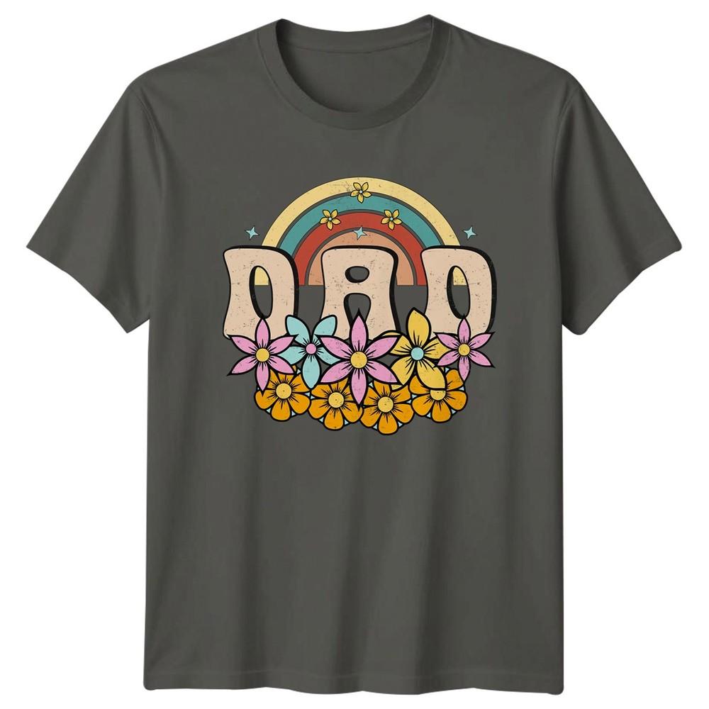 Dad Unisexs TShirt Retro Floral Fathers Day Fathers Day Gift For Him S