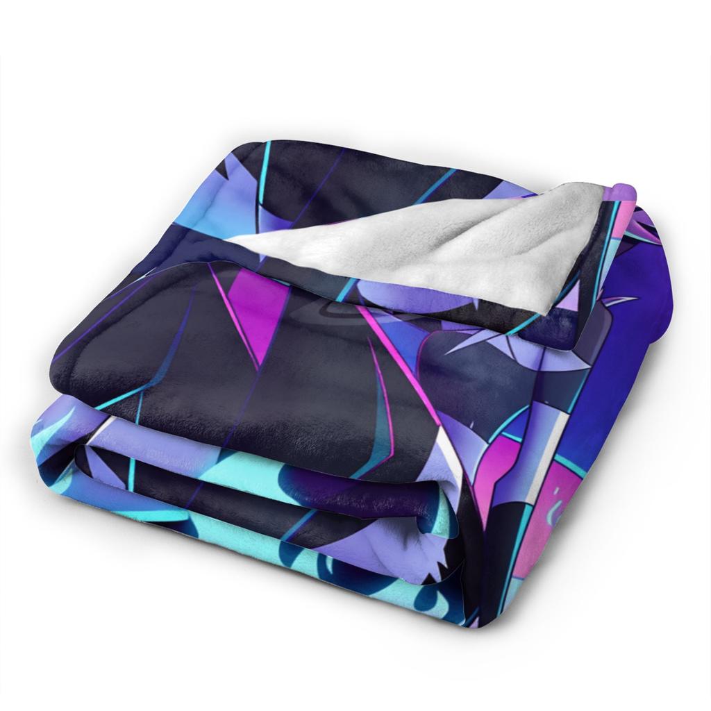 Blitzo Plush Blanket Kids Helluva Boss Flannel Throw Blanket For Living Room Warm Soft Custom DIY Quality Bedspread Gift