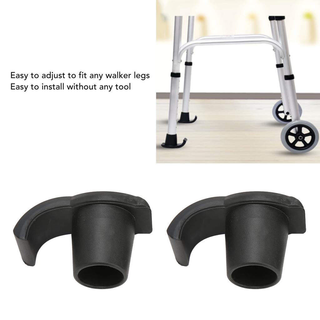 1 Pair Walker Ski Glides Rubber Safety Moving Prevent Slip Coaster Skis 33mm Outer Diameter