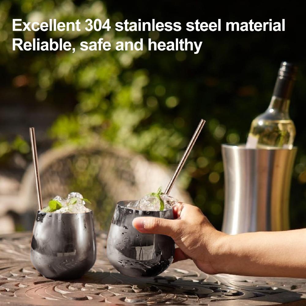 304 Stainless Steel Stainless Steel Wine Glass 500ml Egg Shape Wine Glass Travel