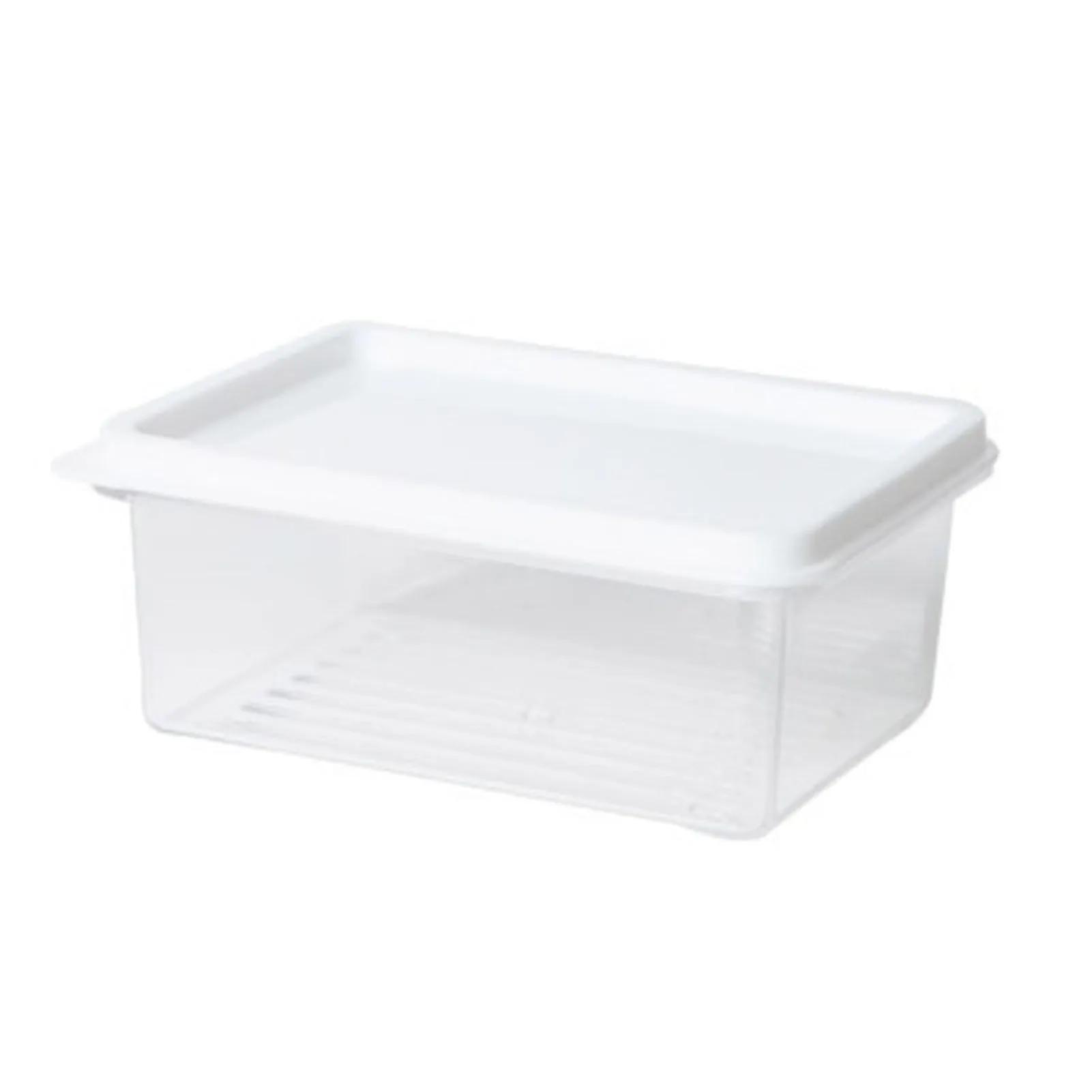 

Контейнер для хранения на кухне, прямоугольные штабелируемые контейнеры для хранения продуктов с крышкой, органайзер для холодильника, коробка для хранения овощей