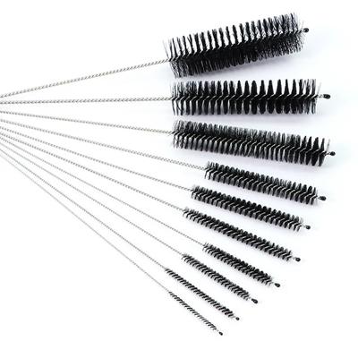 10-teiliges Set aus Edelstahl, weichem Haar, Pinsel, Pipette, Reagenzglas, Babyflaschenbürste, multifunktionales Haushaltsreinigungswerkzeug-Set