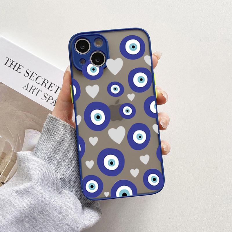Turkish Lucky Blue Evil Eye Abstract Phone Case for IPhone 12 11 14 Pro Max X XR XS XR Classic Clear Cases for iPhone 13 Fundas