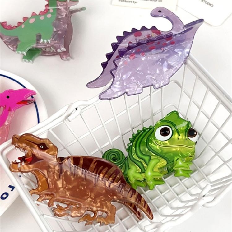Stylish Dinosaur Hair Clip Acrylic Hairpin Hair Decoration Headpieces Hair Ornament For Parties Weddings Everyday Wear