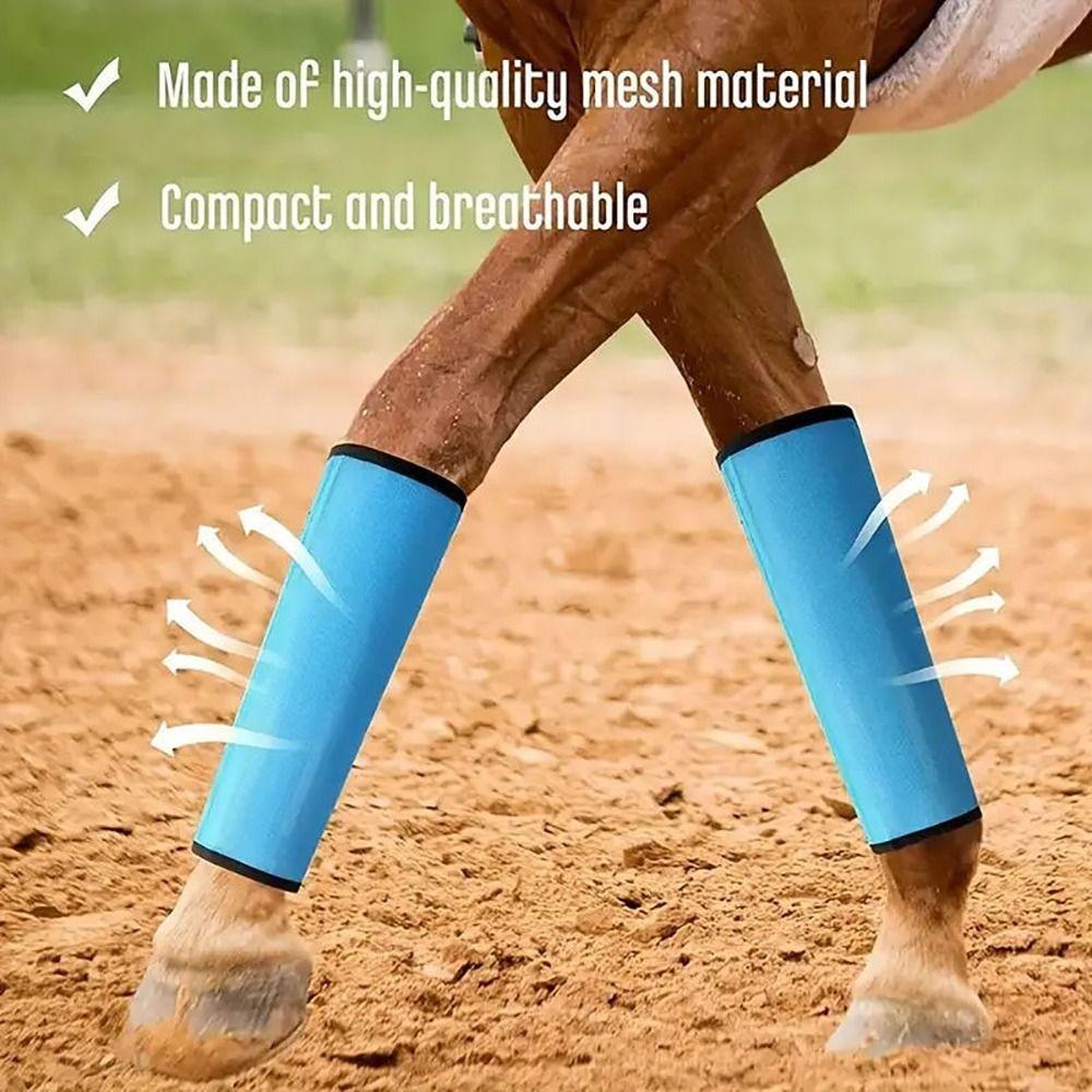 4Pcs/Set Plastic Mesh Fly Boots Riding Horse Leggings New Horse Leg Wraps  for Mosquito Bites Proof