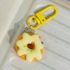 Keychain Pendant Corn Egg Tart Design Mini Size Food Keyring Keys Bags Phone Lanyard Versatile Hanging Ornament