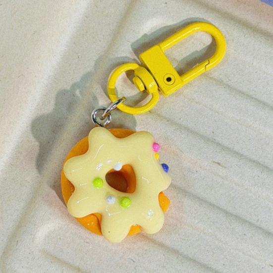 Keychain Pendant Corn Egg Tart Design Mini Size Food Keyring Keys Bags Phone Lanyard Versatile Hanging Ornament