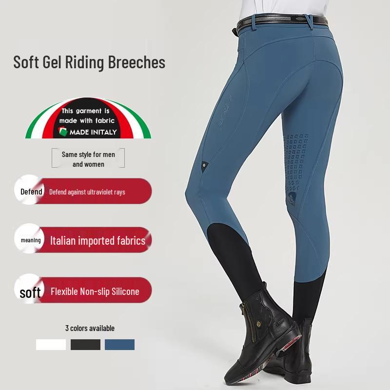 

Equestrian Show Jumping Riding Breeches: Italian Fabric, UV Protection, Shaping Fit Size 30