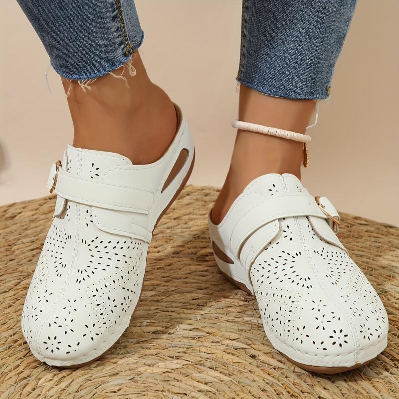 Leisure Baotou Half Slippers Female 2025 New Strap Slope with Large Size Hollow Slippers