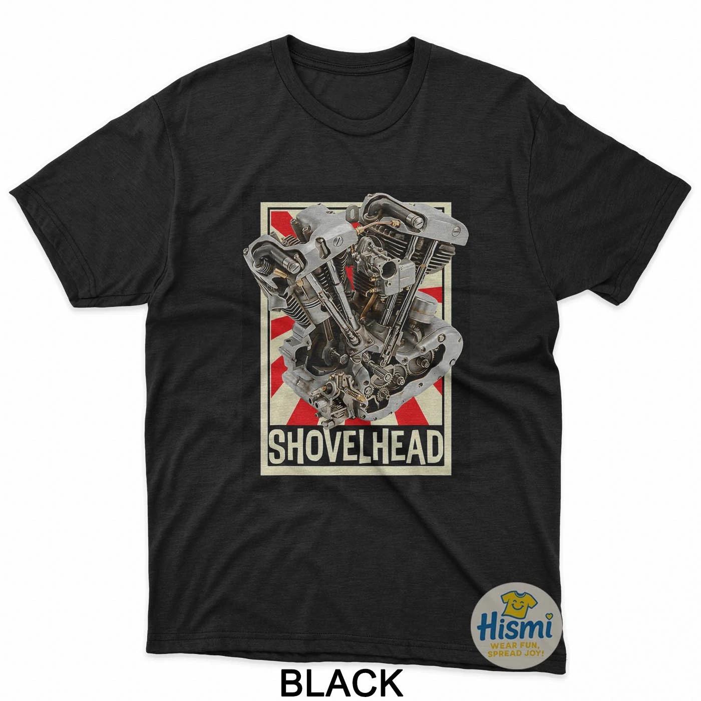 

Vintage Shovelhead Motorcycle Engine Cutaway Diagram Retro T-Shirt S