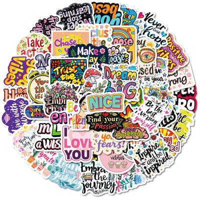 50 Inspirujących Angielskich Naklejek Graffiti DIY Walizka Lodówka Laptop Skateboard Naklejki Dekoracyjne
