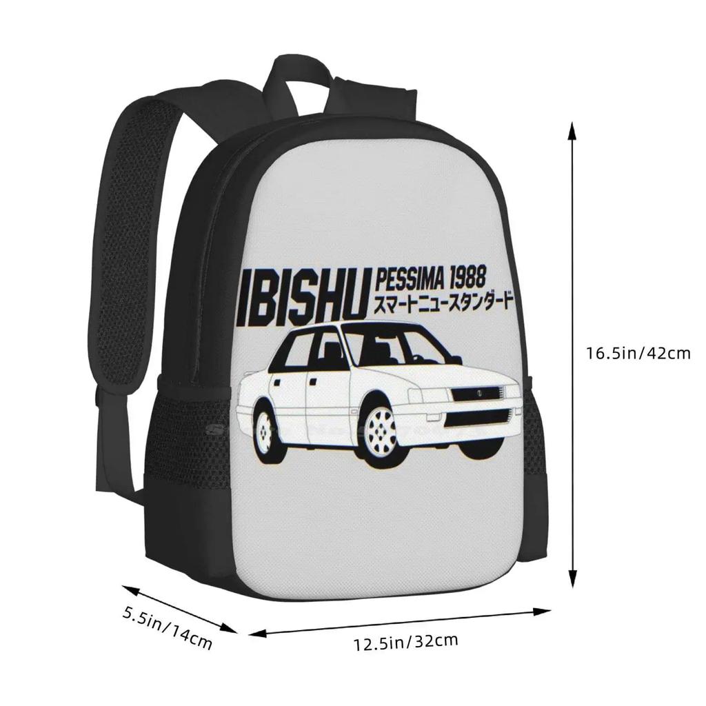 Ibishu Pessima 1988 Hot Sale Backpack Fashion Bags Cars Game Beamng Ibishu Pessima 2d Black And White Bryncoops