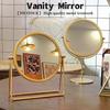 Nordic Gold Round Vanity Mirror For Makeup And Dressing Desk Tabletop Mirrors Home Decor 360°Rotation Adjustable Cosmetic Mirror