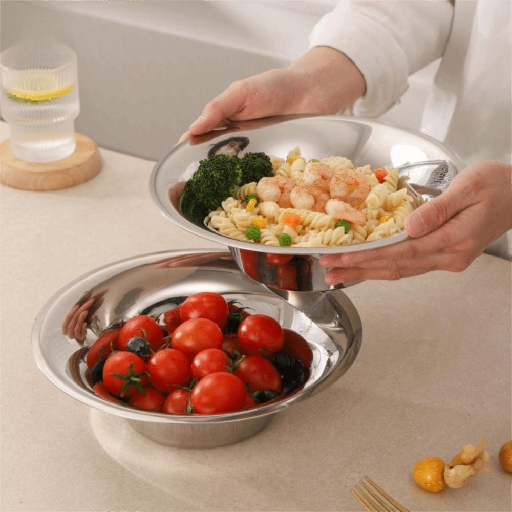 Rust-Proof Fruit Plate 304 Stainless Steel Serving Dishes Snack Storage Tray  Home Kitchen