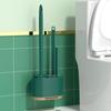 Wall-Mounted 3-in-1 Drainable Toilet Brush Set for Bathroom Corner Cleaning