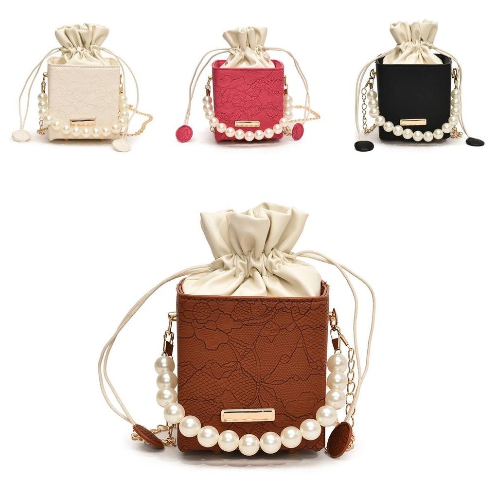 Fashionable Minimalist Pearl Handheld Bucket Bag For Women With Unique Chain Strap