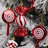 15pcs Plastic Christmas Candy Ball Pendant Reusable Merry Christmas Decor  Wedding Party