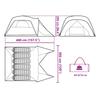 Family Tent with Porch for 6 Persons Blue Waterproof