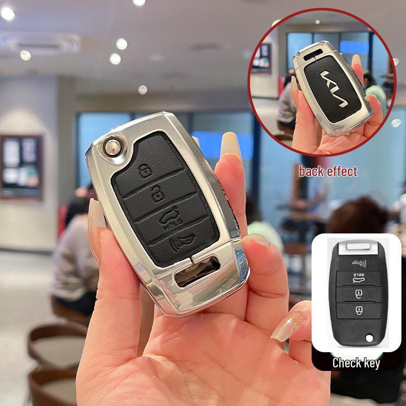 17-Model Kia K2 Anniversary Edition Key Case for Old Model K3S, Jiahua K4 Folding Key Cover