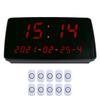 1 To 20 Wireless Pager Call Bell Signal Transmission Calling Button Equipment 110‑240VEU Plug