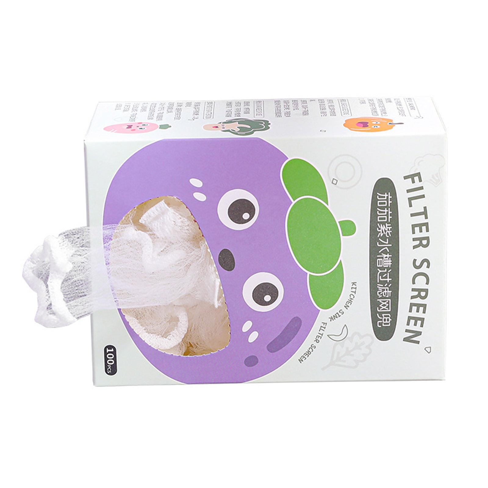 

Pack of 100 Kitchen Sink Strainer Bags Mesh Filter Net Boxed Sink Nets Suitable for Home and Kitchen Restaurant Use