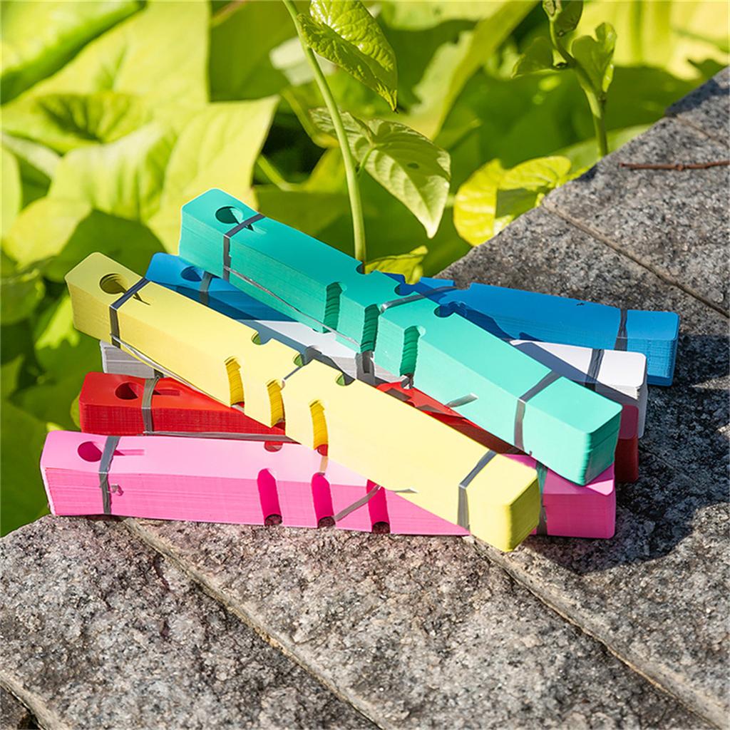 100Pcs Gardening Plant Labels Ring-shape Waterproof Hanging Tags Yard Orchard Trees Flowers Potted Plants Classification Sign