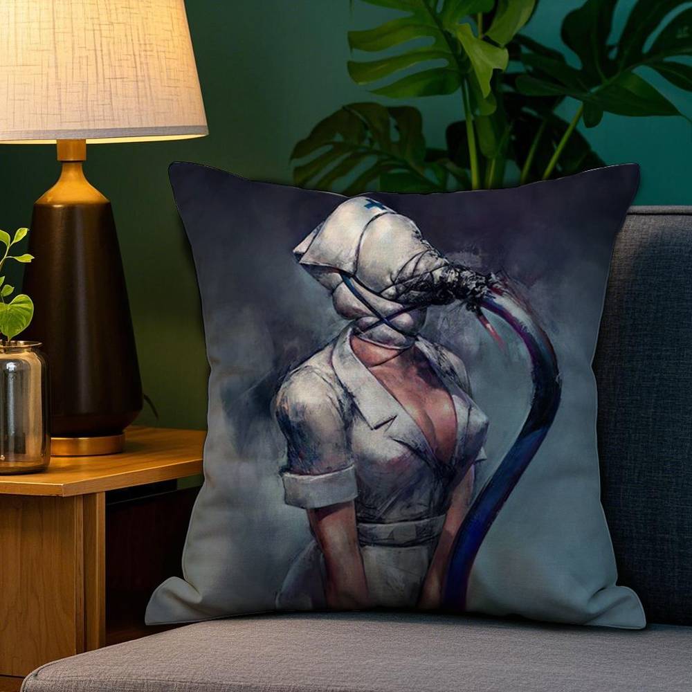 S-Silent H-Hill Anime Pillow Case Sofa Living Room Bedroom Double-sided Printing Square Cushion Nap Time Cushion Cover