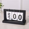 Wooden Vintage Home Calendar Cafe Desktop Decorative Rustic Ornaments Diy Flip Planner Table Perpetual Calendar Office Supplies