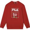 Fila Da Da Long Series New Year Pullover 2024 Spring Sweatshirt Unisex Tops Legendary-Red F11U419201FRD