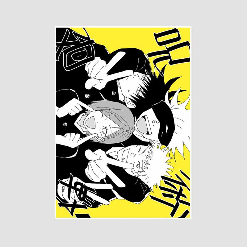 Anime Jujutsu Kaisen Posters Aesthetic White Paper Satoru Gojo Nobara Kugisaki Poster Wall Art Painting Study Home Decor Room Bar Decoration Pictures