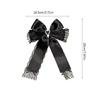 Elegant Bows 2000s Black Balletcore Hair Clip Elaborate Flat Clip Balletcore