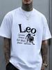 Designed for Teenagers Plus Size Teenager'S Plus Size Leo Zodiac T-Shirt Lion Print Astrology Top with Leo Traits Loose
