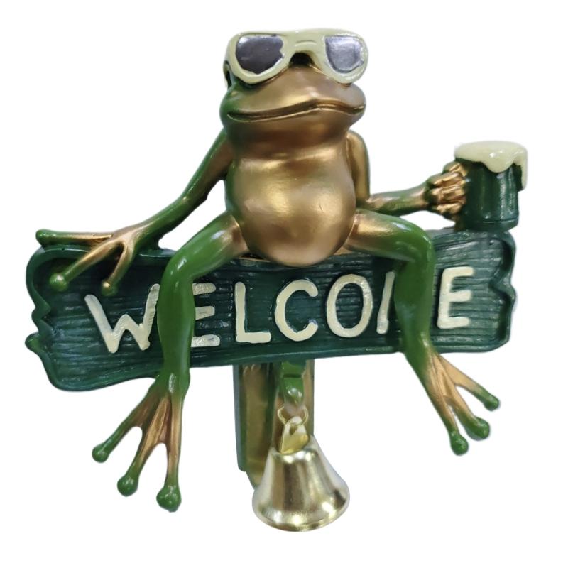 

Chill frogs doorbells for Door Knob Protections Cool Beer frogs Welcome bells for Home Garden courtyards Decorations Gift 1