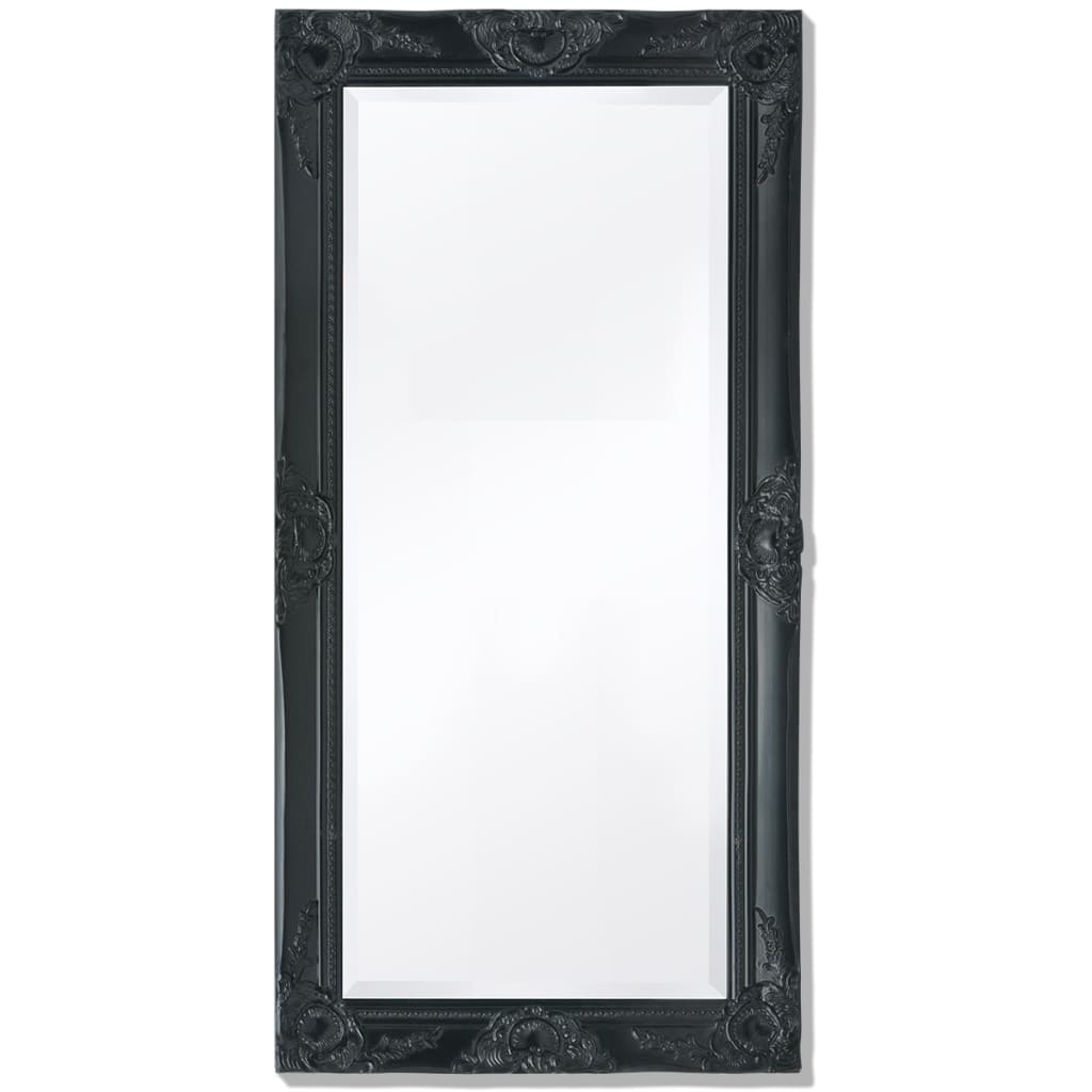 Vidaxl Lustro Ścienne W Stylu Barokowym 100X50 Cm, Czarne
