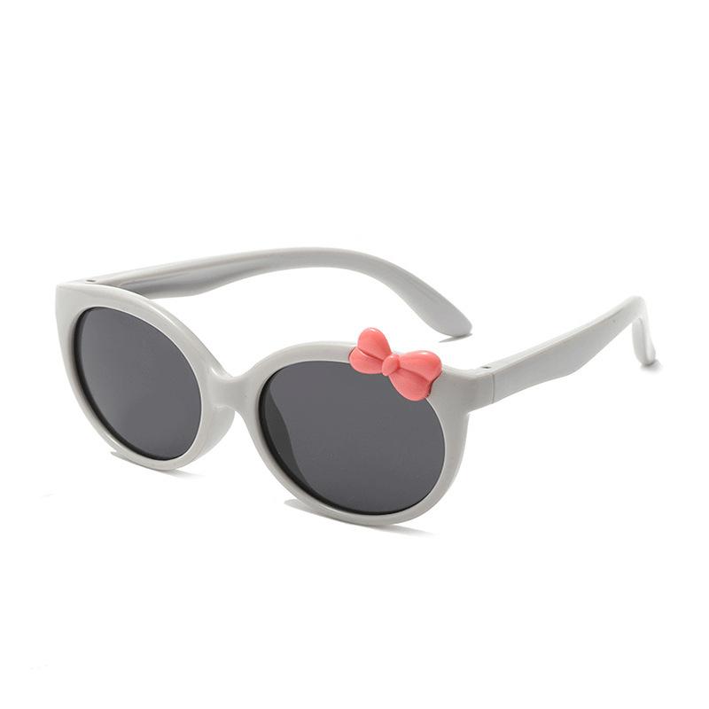 Polarized children's glasses Macaron color girls princess sunglasses cute bow silicone children's sunglasses