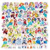 50 2D Cartoon Beautiful Girl Stickers Japanese Loli Stickers DIY Laptop Suitcase