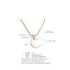 Eetit Waterproof Shell Zircon Moon Chic Necklace Pendant Stylish Unique PVD Plated Charm Delicate Korean Jewelry Wholesale