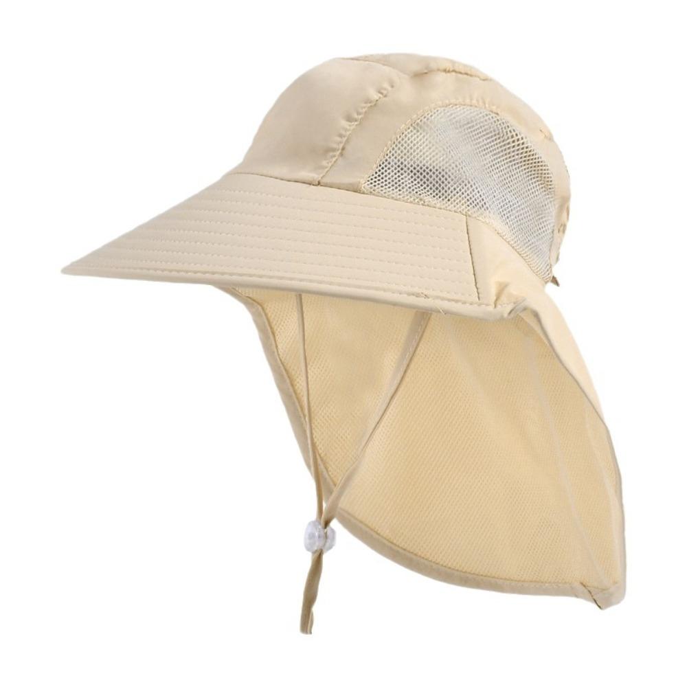 Solid Color Sunscreen Cap Wide Brim Summer Sun Hat Fashion Children Bucket Hat  Camping