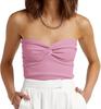 Damen Frühling/Sommer Einfarbiges Kreuzstrick-Tube-Top Kink Sexy Tanktop Spice Girls Shorts Top