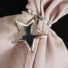 4x Wedding Rings Rings Napkins Metal Silver Stars Napkin Holder