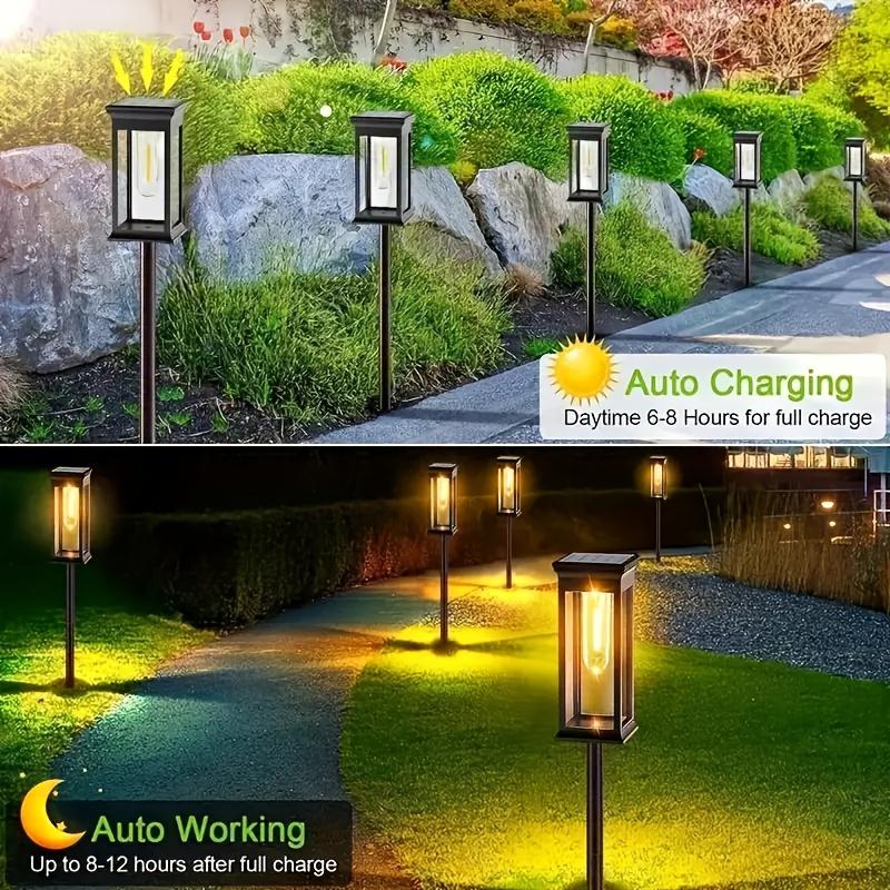 Solar Tungsten Lawn Lamp,LED Outdoor Ambient Lighting, Suitable for Courtyard, Garden, Villa, Driveway, and Festive Party Atmosphere Decoration