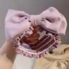 Thin Wide Edge Double Layer Bow Lace Headband Lightweight Hair Accessory for Women Makeup Facial Treatment