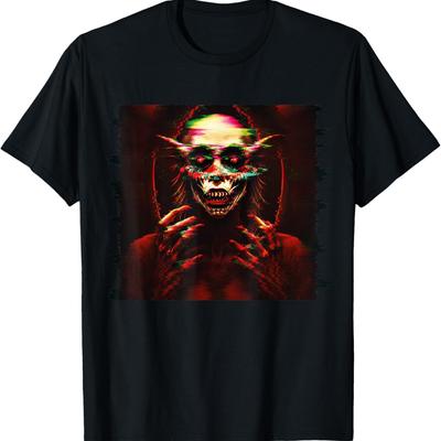 Goth Aesthetic Grunge Occult Emo Satanic Glitch Satan T-Shirt
