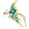 Vibrant Enamel Phoenix Lapel Pin Versatile Phoenix Crystal Brooch Pin Unisex Enamel Bird Pin Accessory for Events