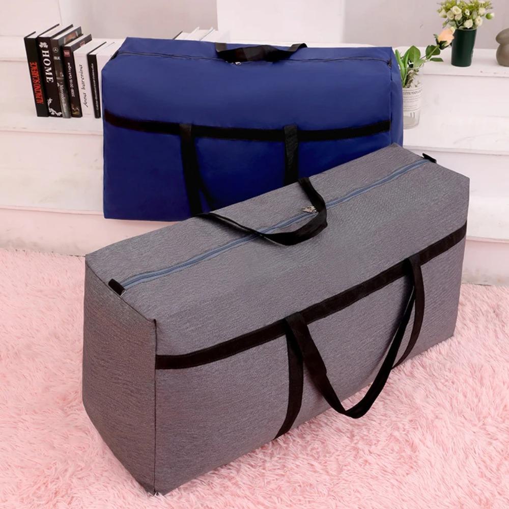 Large Capacity Folding Duffle Bag Travel Clothes Storage Bags Zipper Oxford Moving Bag Waterproof Quilt Portable Storage Bag