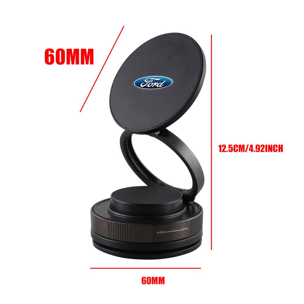 1PCS ABS 360 Adjustable Vacuum Magnetic Phones Holder Valve Cap For Ford Focus 2 MK5 Fiesta MK7 Mondeo MK4 Fusion ShelbyMustang ARW1