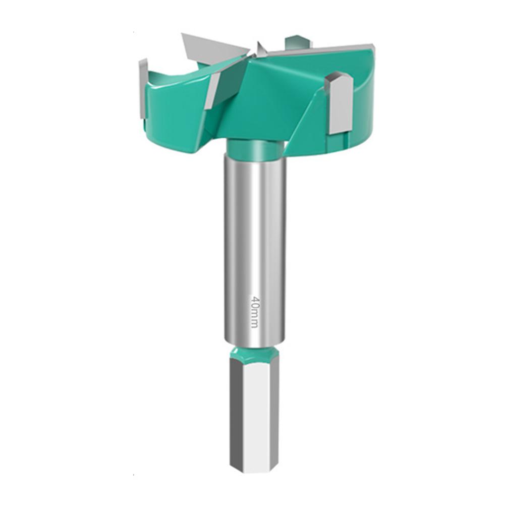 1pc 16-60mm 3-edged Woodworking Hole Opener Cutter Hinge Boring Drill Bits Hex Shank For Wood Plastics Plywood Drilling